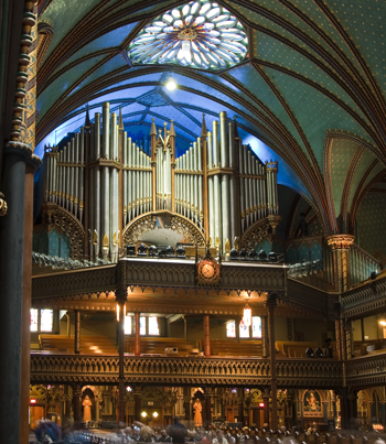 1890; 1991 Casavant Freres organ, Opus 26, 1034, at Basilique de Notre-Dame, Montreal, Quebec, Canada