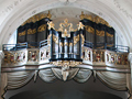 The 1724 Panzner organ in the Monastery church in Durnstein.