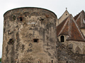 The Gothic defense tower provides an unusual entrance to the church in St. Michael in der Wachau.