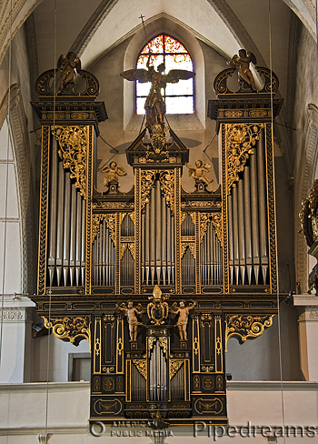 1634 Putz; 1708 Egedacher organ at Stiftskirche [Collegiate Church], Schlagl, Austria