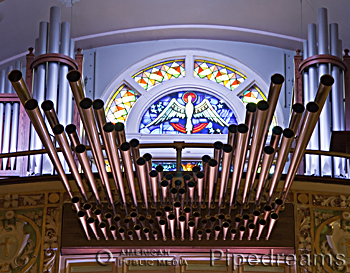 1920; 2002 Casavant Freres organ, Opus 869, at the Eglise des Saints-Anges-Gardiens, Lachine, Quebec, Canada