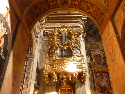 1596 Malamini organ at the Basilica di San Petronio [Basilica of St. Petronio], Bologna, Italy