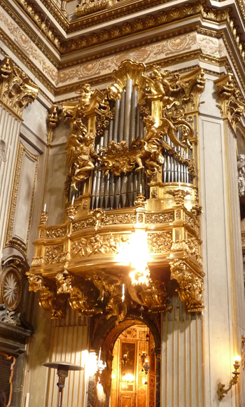 1596 Malamini organ at the Basilica di San Petronio [Basilica of St. Petronio], Bologna, Italy