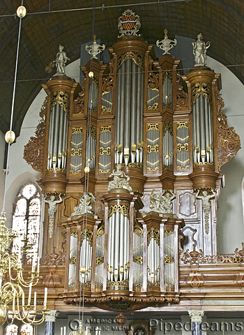 1732 Garrels organ at the Groote Kerk, Maassluis, The Netherlands