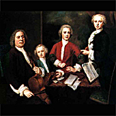 [Possible Portrait of Bach with his three sons.]