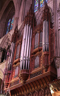 [1938 Ernest M. Skinner & Son; 1975 Aeolian-Skinner organ, Opus 510, at National Cathedral, Washington DC]